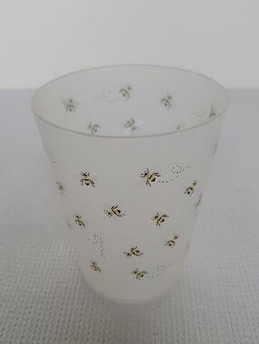 Frosted Bee Pattern Tumblers - Yellow & Black Bees - Set of 7